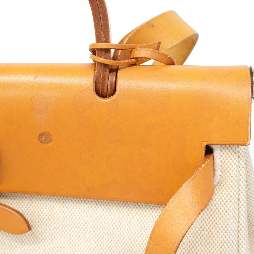 Hermes Herbag PM handbag, Toile H, natural, □E stamp, 2-way bag for women - Picture 11 of 14